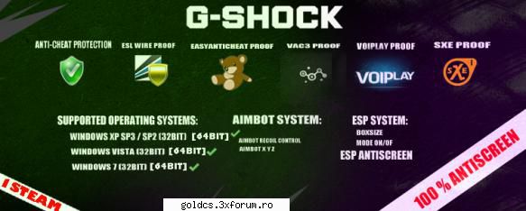 G-shock privated aimbot+wall eac3 vac3 - G-SHOCK privated aimbot+wall . Acest - � Counter-Strike Cheats 1.6 �