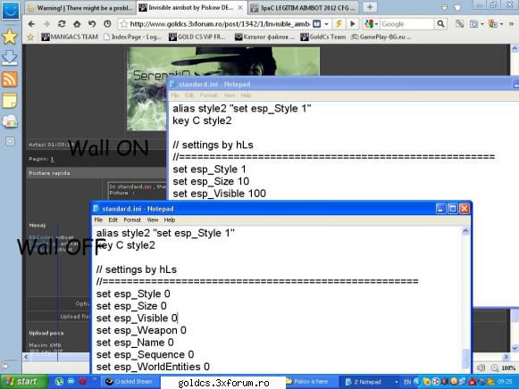 in , there all things in esp_ , make them on 0 like that -
picture  : invisible aimbot by piskow +